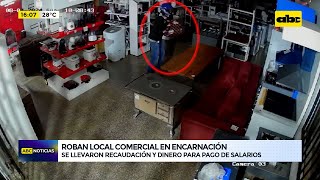 Encarnación así violentaron un local de electrodomésticos para hurtar dinero de la caja [upl. by Neelyahs]