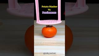 Potato masher vs plum and persimmons 🍅🫐satisfying asmr fyp masher [upl. by Ralyat]