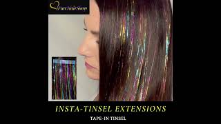 How to install tapein hair and tinsel extensions using onesided and twosided hair extension tape [upl. by Bernat]