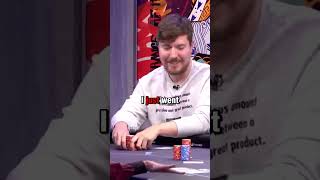 How MrBeast lost a 100000 Gamble‼️mrbeast gamble poker shortsvideo shorts viralshorts feed [upl. by Haland684]