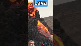 Lava liquid volcano volcanicisland lava volcanoisland fire volcanic travel iceland nature [upl. by Einittirb]