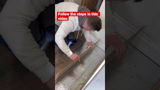 How to lay laminate flooring a tip for those angle cuts flooringexperts diy flooring [upl. by Selimah]