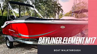 2022 Bayliner Element M17 walkthrough and review [upl. by Ettenwad]