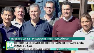 Histórica llegada de rieles para renovar la vía Viedma  San Antonio Oeste [upl. by Nettie]