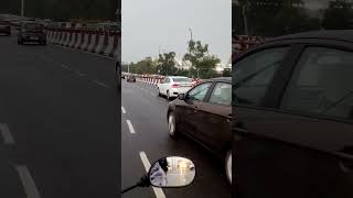 Rain ride on city shorts youtubeshorts subscribe viralvideo rider barish [upl. by Lihas]