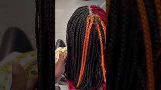 Box braids hairstyle 3 colors combo [upl. by Janine]