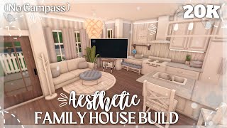 20K BLOXBURG AESTHETIC FAMILY HOUSE BUILD NO GAMEPASS [upl. by Ahsinut700]