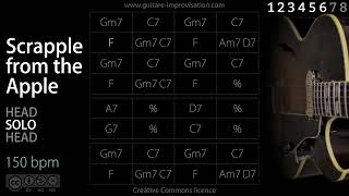 Scrapple From The Apple JazzSwing feel 150 bpm  Backing Track [upl. by Eiramrebma]