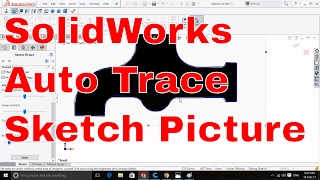 SolidWorks Auto Trace make Dificult Sketches Auto Traceable Very Easily SolidWorks Tutorial [upl. by Sharl]