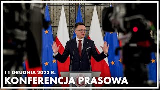 Konferencja prasowa marszałka Sejmu Szymona Hołowni [upl. by Jurdi957]