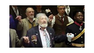 Sir Ian McKellen falls off stage during performance [upl. by Doelling]