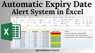 Automatic Expiry Date Alert System in Excel [upl. by Genni]