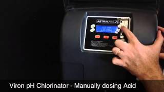 Viron pH Chlorinator  Manually dosing Acid [upl. by Deth232]