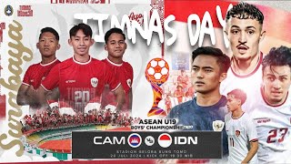 LIVE STREAMING INDONESIA VS KAMBOJA  ASEAN U19 BOYS CHAMPIONSHIP 2024 [upl. by Seibold]