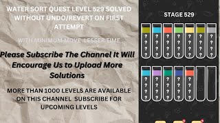 Water Sort Quest Level 529 Solution Walkthrough without any Revert [upl. by Assiran161]