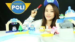 Robocar Poli Deluxe Auto Poli playset Toys  Carrie amp Toys [upl. by Ahilam]