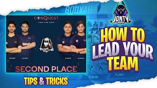 HOW TO LEAD YOUR TEAM  BEST TIPS AND TRICKS  JONTYGAMING  GARENA FREEFIRE BATTLEGROUND [upl. by Yrtnej364]