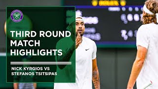 Nick Kyrgios vs Stefanos Tsitsipas  Match Highlights  Wimbledon 2022 [upl. by Raeann389]