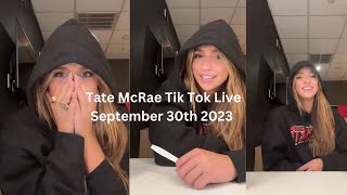 Tate McRae Tik Tok Live September 30th 2023 tatemcrae tiktoklive fyp [upl. by Haelat976]