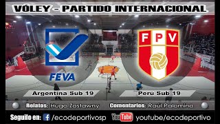 VOLEY U19  ARGENTINA VS PERÚ [upl. by Yolanda]