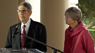 Pasadena City Hall Courtyard Dedication Honoring Bill and Claire Bogaard [upl. by Cowden]