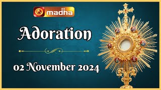 🔴 LIVE 02 November 2024 Adoration 1100 AM  Madha TV [upl. by Adis739]