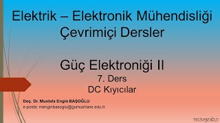 Güç Elektroniği  DC Kıyıcılar Konu Anlatımı [upl. by Osnerol]