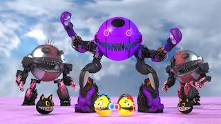 PACMAN VS ROBOT MONSTER PACMAN A COLLECTION OF THE ADVENTURES OF MRS PACMAN [upl. by Arissa322]