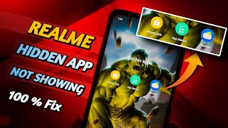 Realme Hide App Not Working  Hide app not showing [upl. by Jilleen671]