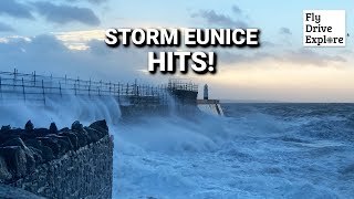 RED WARNING  Storm Eunice Batters Porthcawl South Wales [upl. by Aker]