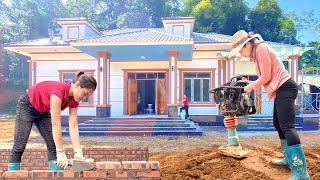 VIDEO 2000 Hours The Girl and Builders Working Tirelessly To Build a 100000 House in 3 Months [upl. by Oralia596]