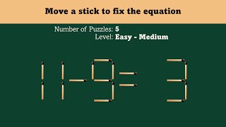 Matchstick Brain Teaser Move One Stick to Fix [upl. by Sheley]