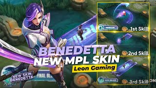 New benedetta MPL skin  game play by DADDY LEON  mplmlbb benedetta [upl. by Norrehc]