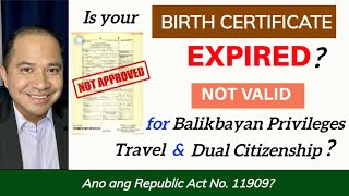 EXPIRY DATE FOR BIRTH CERTIFICATES amp OTHER DOCUMENTS  RA 11909 [upl. by Mercedes]