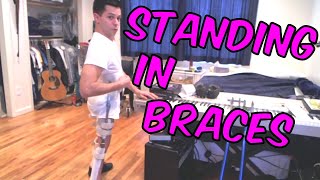 How Does A Paraplegic Wheelchair User Get In Leg Braces amp Crutches [upl. by Issej]