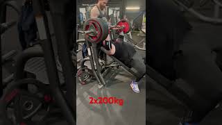 Incline 2x200kg coaching force motivation nopainnogain strong strongman training [upl. by Ioj]