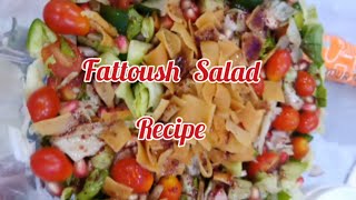 Fattoush Salad Recipe my own versionOFWLIFENeriejoys Vlog [upl. by Riatsila364]