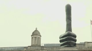 Thumbs Up Unique fourth plinth unveiled [upl. by Burchett]