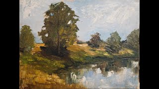 Easy Palette Knife Landscape Painting For Beginners  Oil [upl. by Gallard763]