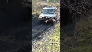 Discovery td5 climbing hill at frickley 4x4 mud offroading fun [upl. by Kerril]