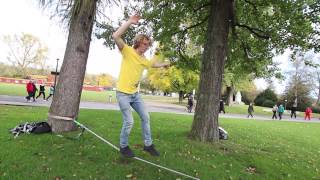 SlacklineTutorial Standing and Walking [upl. by Postman45]