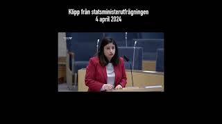 Statsministerutfrågningen 4 april 2024 angående utredningen i sjukförsäkringen  116omdagen [upl. by Ainekahs786]