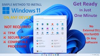 Install Windows 11 on any PC Just delete appraiserresdll amp Ready to Go No TPM 20 No Secure Boot [upl. by Reinert]