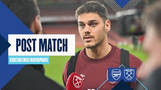 quotIt Was Amazingquot  Konstantinos Mavropanos Post Match Reaction  Arsenal 02 West Ham [upl. by Nnyluqcaj]