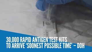 30000 rapid antigen test kits to arrive ‘soonest possible time’ – DOH [upl. by Ena808]