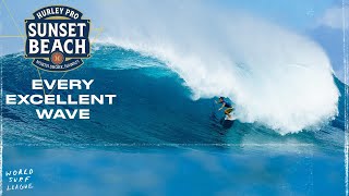 EVERY EXCELLENT WAVE  Hurley Pro Sunset Beach 2024 [upl. by Tnahsin]