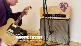 Madlove Pickups CuNiFe PAF sized wide range humbucker [upl. by Nylrac]