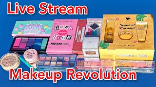 LIVE STREAM MAKEUP REVOLUTION HAUL with SWATCHES AND CHIT CHAT [upl. by Ielerol]