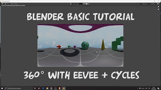 Blender basic tutorial 360º render Eevee  Cycles fast renders [upl. by Lessard]