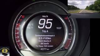 Fiat Abarth 595 Competizione 180 PS Beschleunigung 0  175 Kmh Acceleration Highway Full HD [upl. by Assenav40]